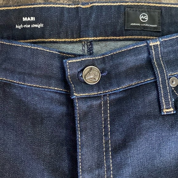 AG Adriano Goldschmied Mari High Rise Dark Wash Straight Jeans Women’s Size 32 - Picture 5 of 16
